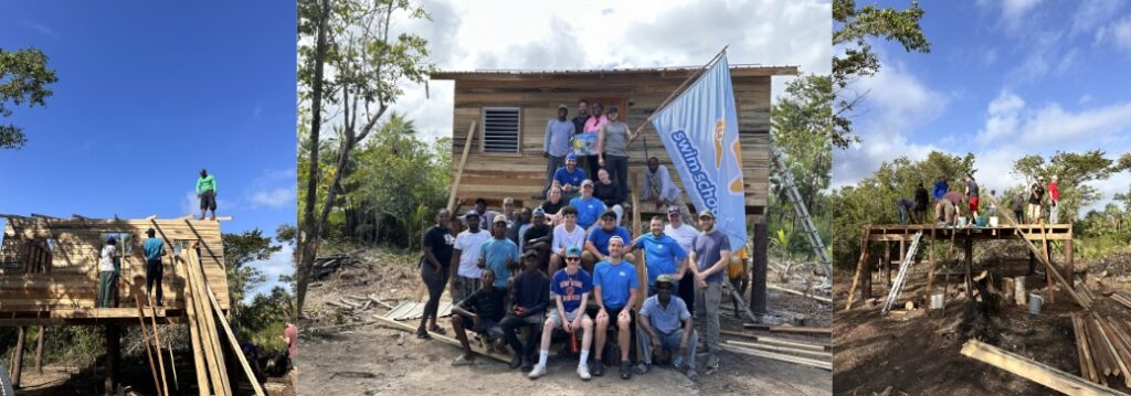 Their giveback goes far beyond swim lessons and fundraising - the Goldfish team goes to work building homes and other community buildings!